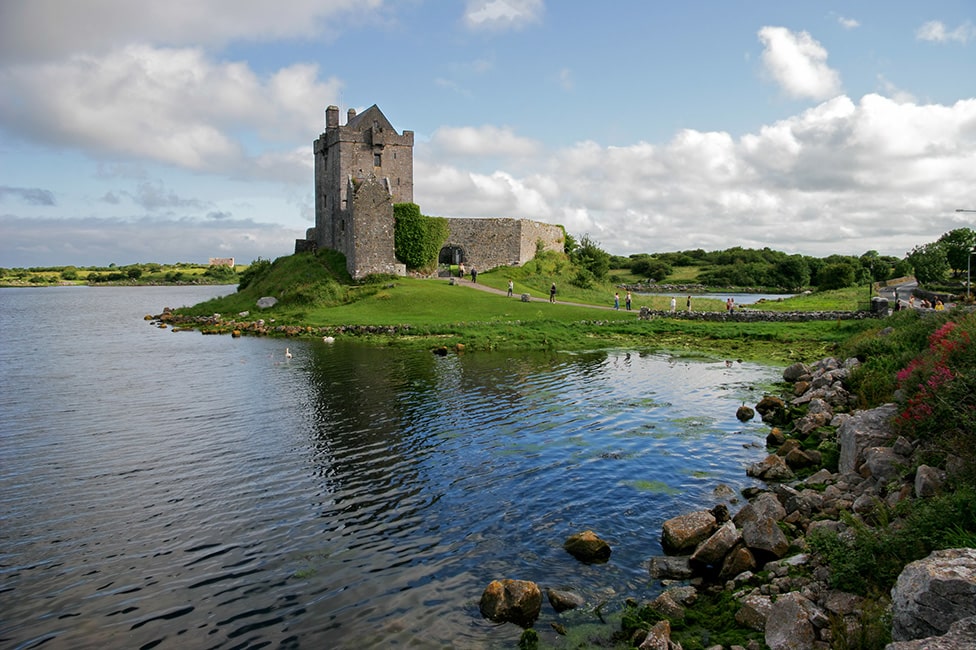 Dunguaire Castle on Galway Bay, County Galway, Ireland.