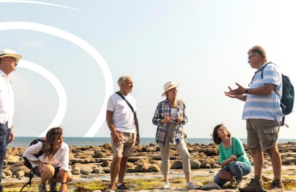 GeoCultura small group travel tours: Fossil hunting at Lyme Regis, Dorset, England.