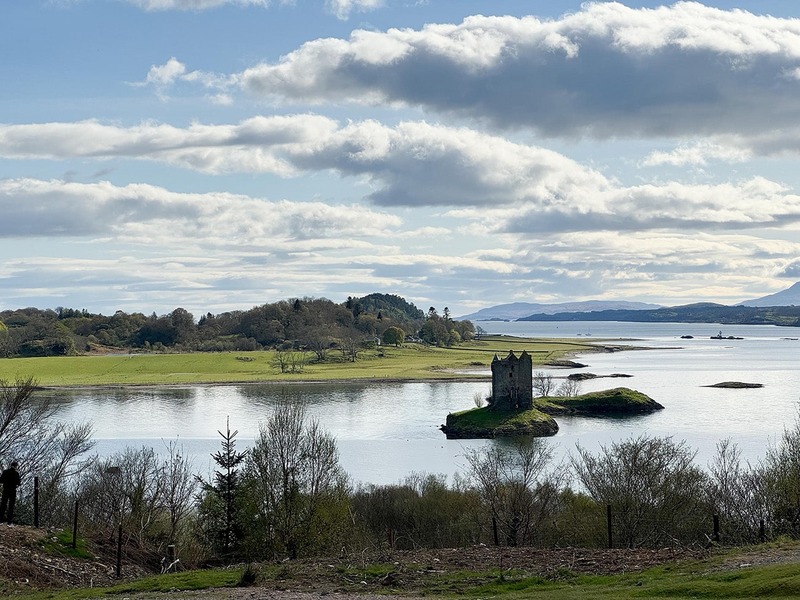 Castle Stalker, located on an islet of Loch Laich, Scotland.