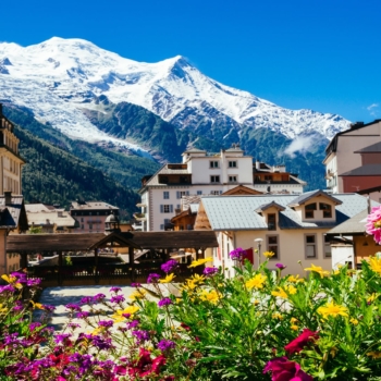 Chamonix town centre, France.