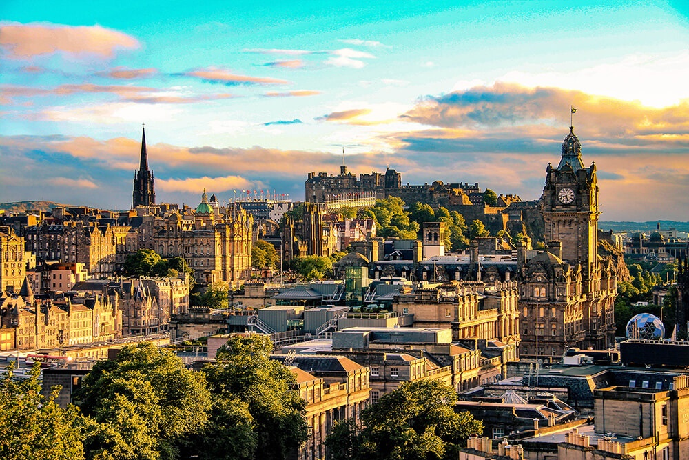 Edinburgh skyline.