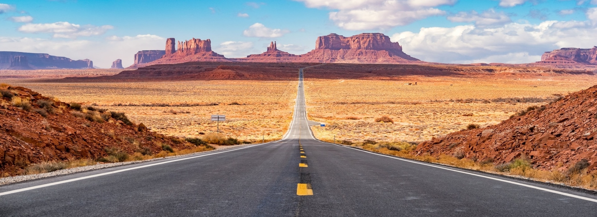 Iconic view of Monument Valley, Arizona.