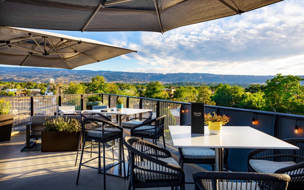 Maverick Hotel terrace, Grand Junction, Colorado.