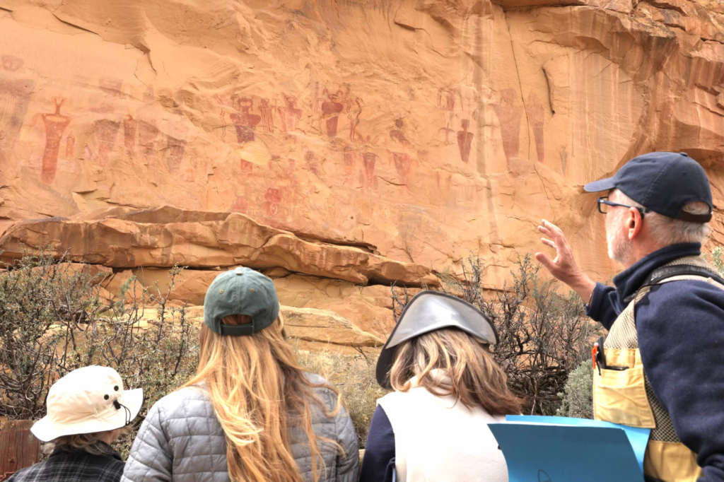 Pictographs along Fremont River, Utah.