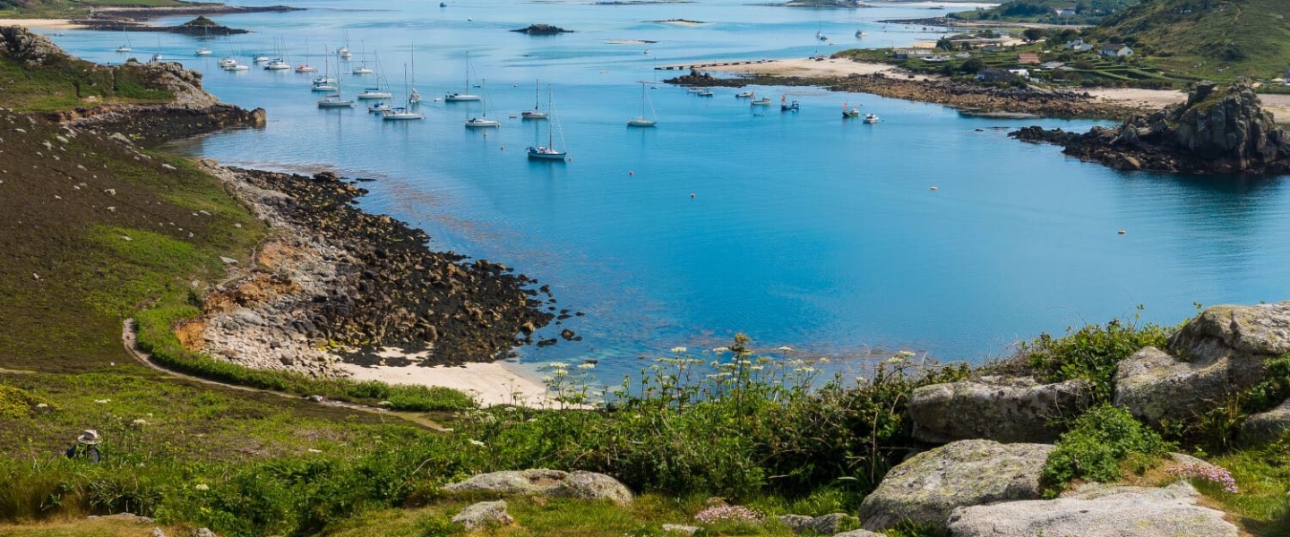 Tresco channel between Tresco and Bryher, Isles of Scilly.