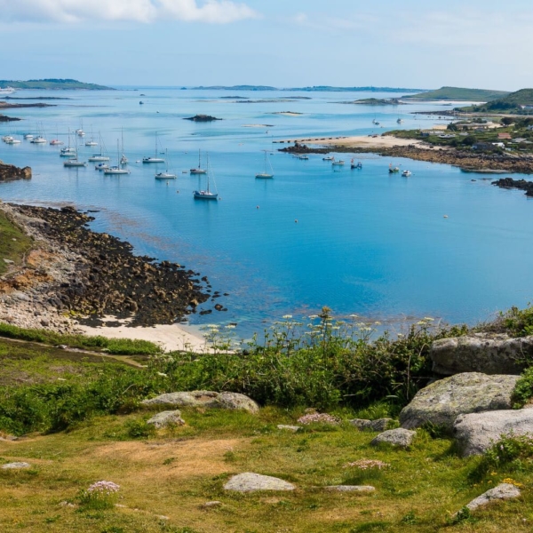 Tresco channel between Tresco and Bryher, Isles of Scilly.