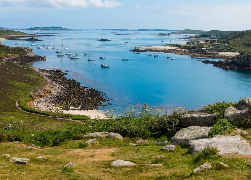 Tresco channel between Tresco and Bryher, Isles of Scilly.