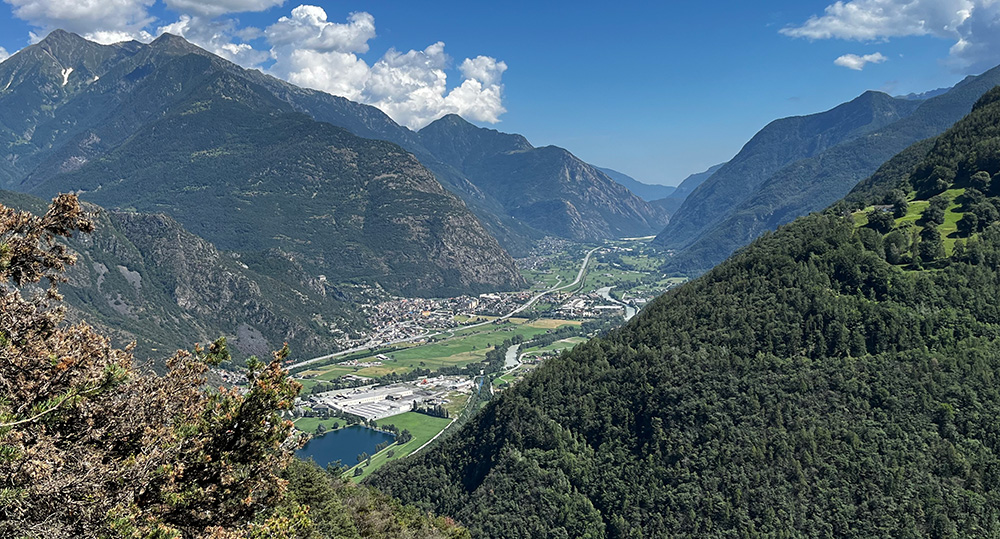 The lower Aosta valley, Italy.