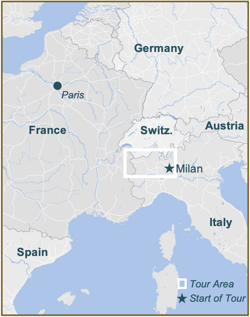 Location map Alps tour