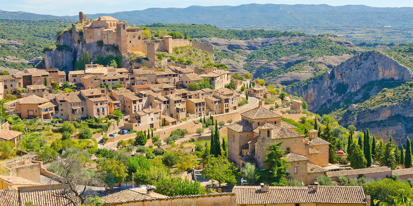 The medieval village of Alquezar in Aragon, Spain. Spain small group tours