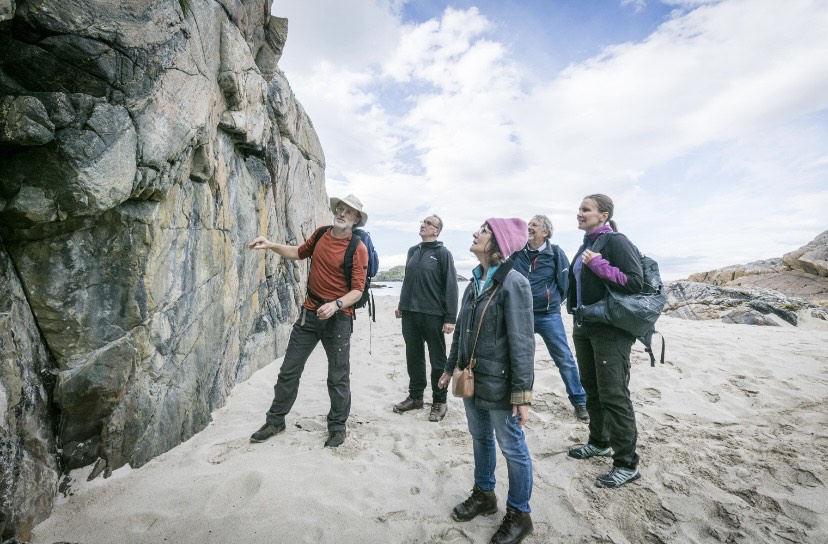 Rob Butler at an outcrop on the beach at Assynt, NW Scotland.