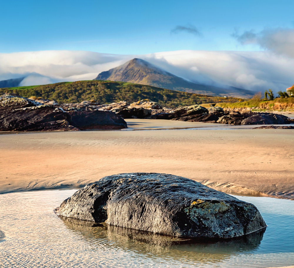 Rock on Brandon Beach, Dingle Peninsula, County Kerry, Ireland.