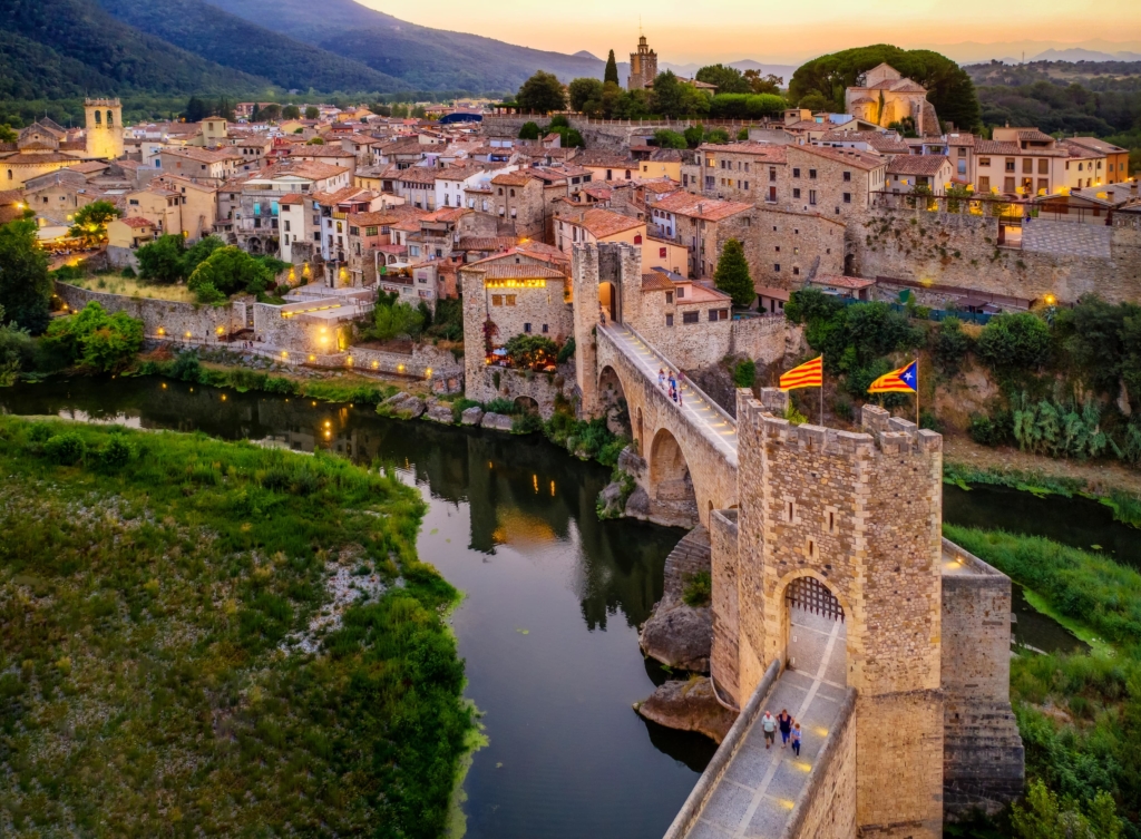 Besalú, medieval town in Catalonia, Spain.