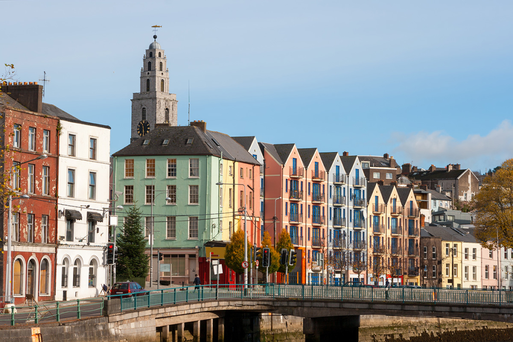 Colourful Houses in Cork, Ireland.