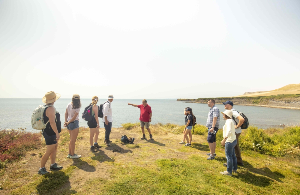 Viewing the Jurassic Coast landscape at View from Kimmeridge Bay on Jurassic Coast tour, Dorset