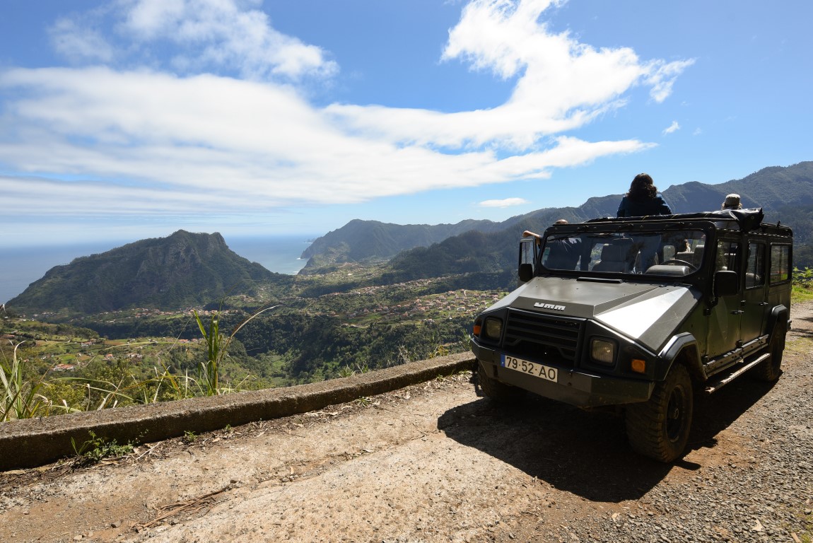 Exploring Madeira on a Jeep safari.