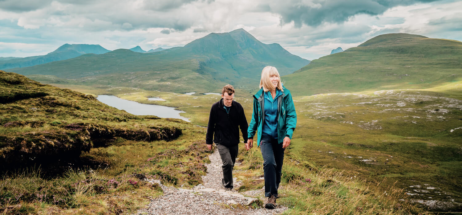 Trail in Knockan Crag National Nature Reserve, Scotland.