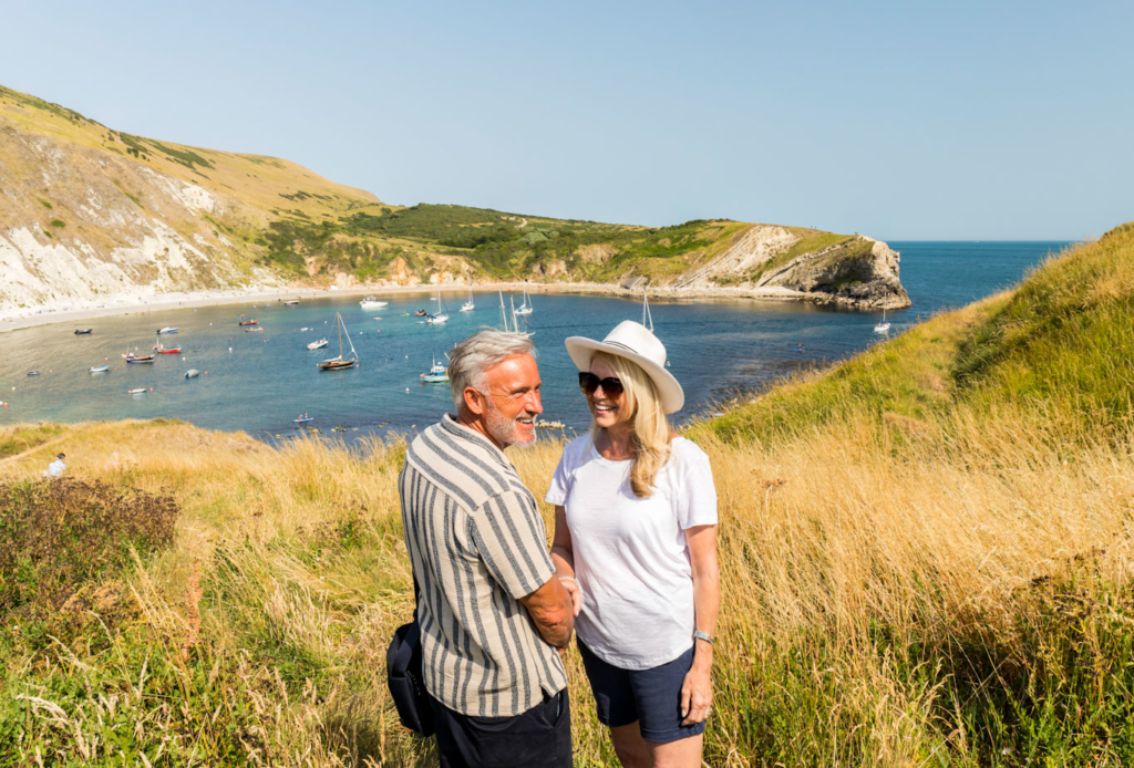 Idyllic Lulworth Cove, Dorset, England.