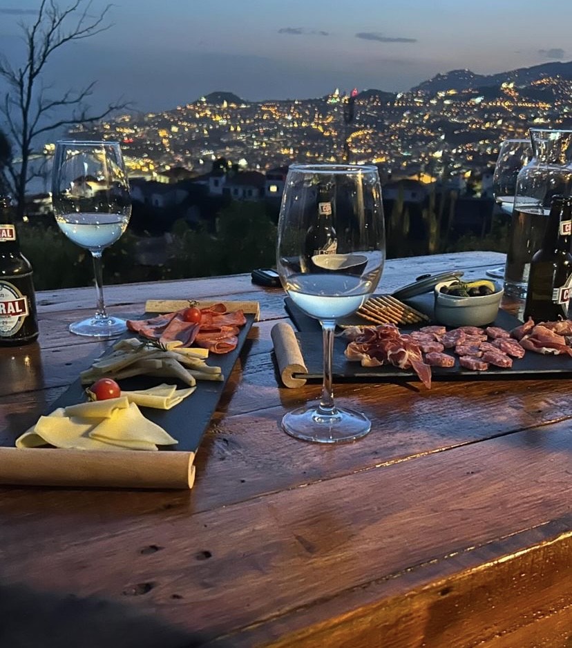 Dinner overlooking Funchal, Madeira.