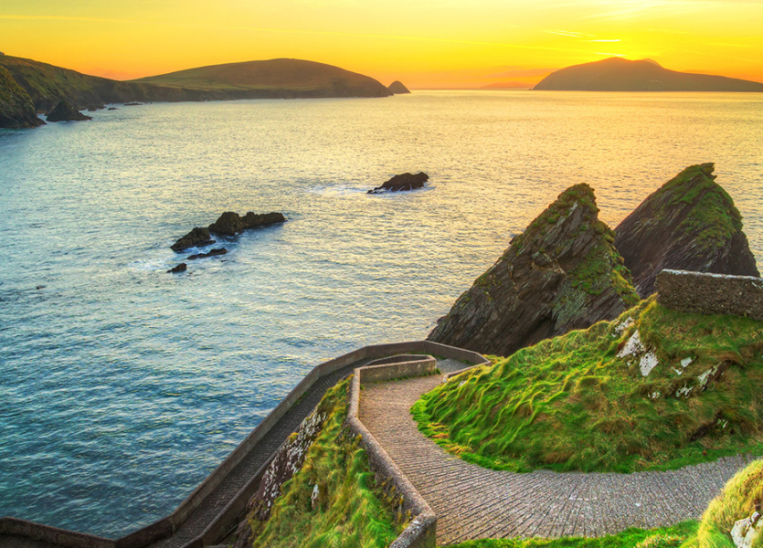 View of Blasket Islands from Dingle Peninsula, County Kerry, Ireland.