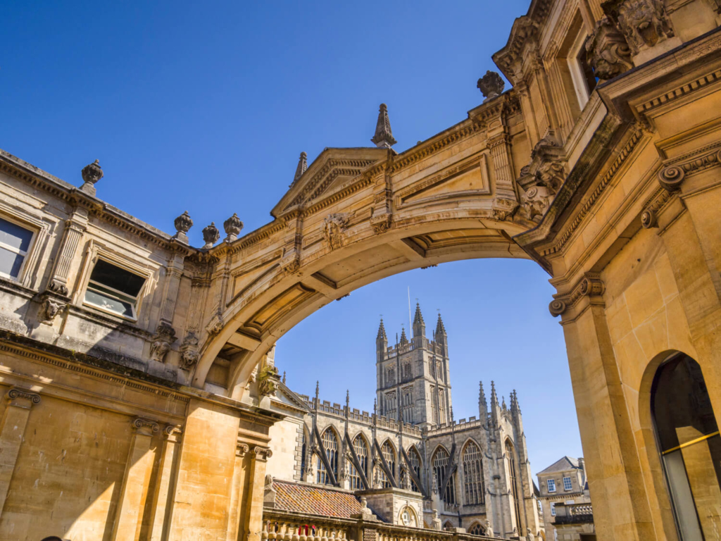 Bath Abbey in Bath, England.