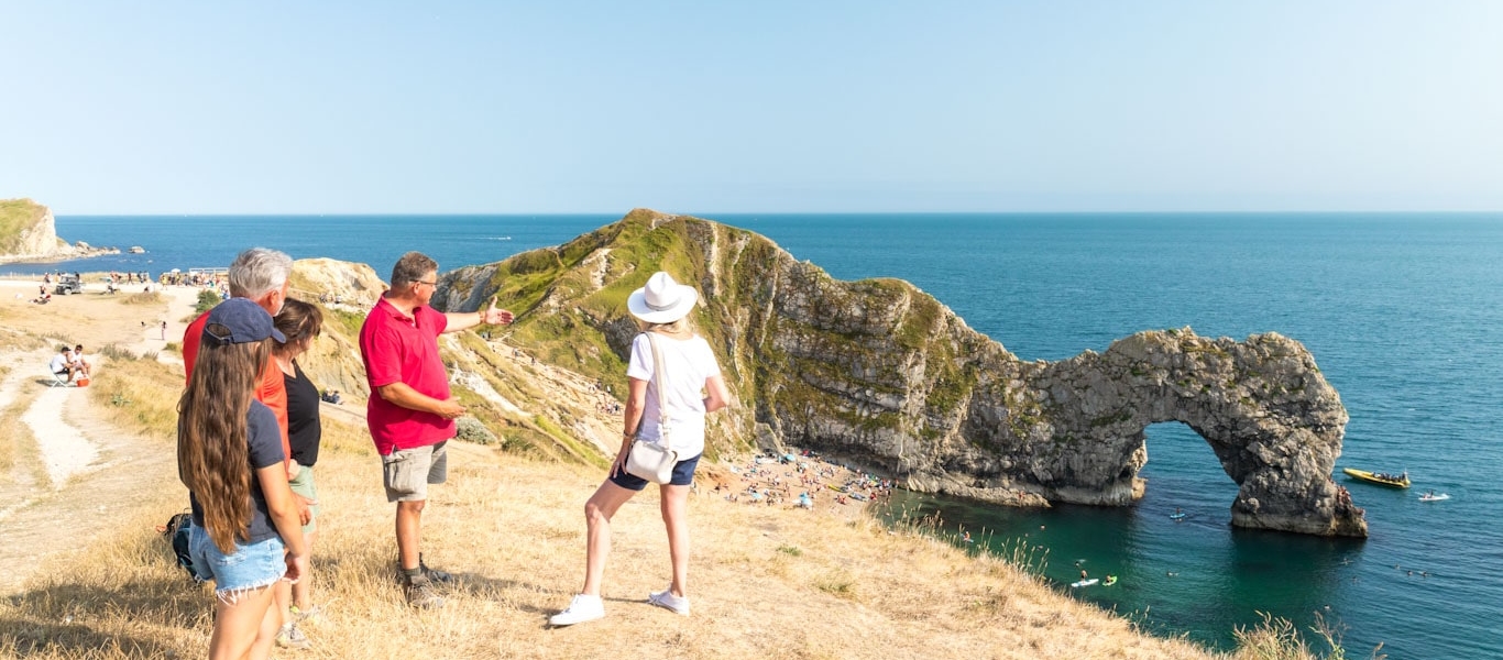 Durdle Door, Jurassic Coast in Dorset, England.