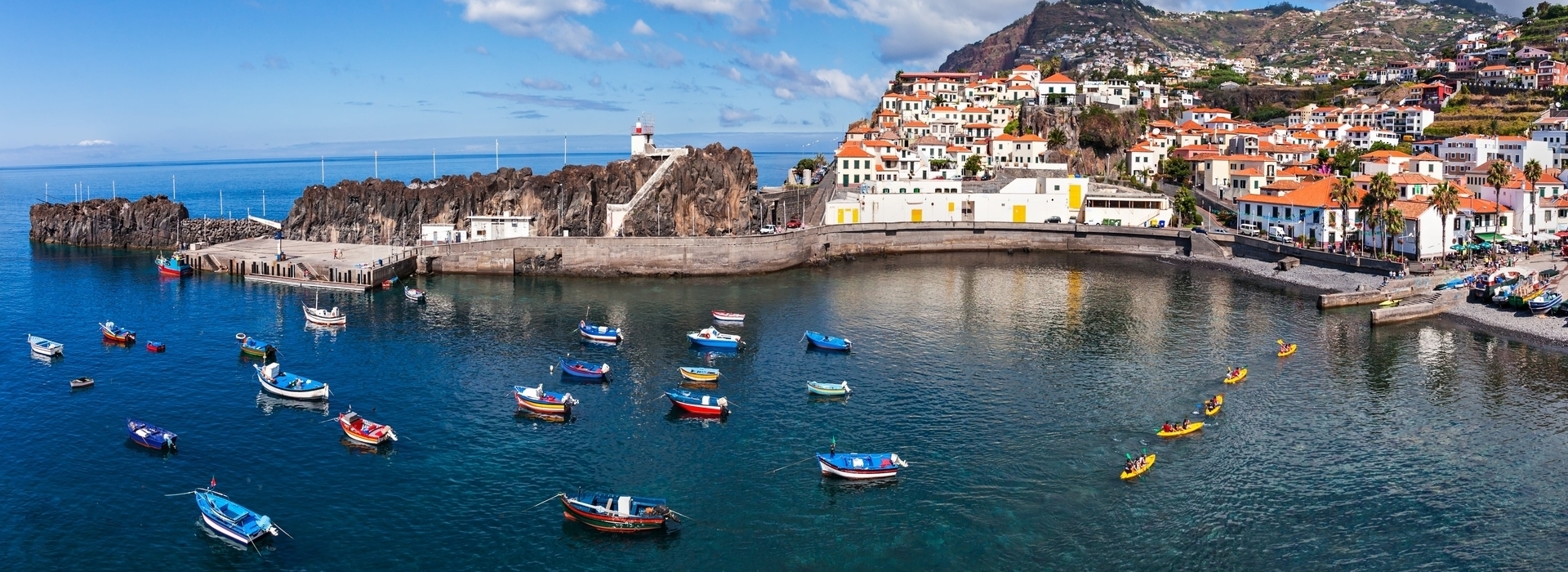 Camara de Lobos harbour on the Island of Madeira.