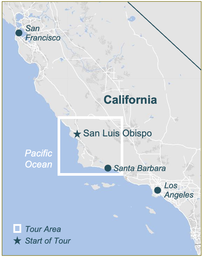 T042 CA Location Map