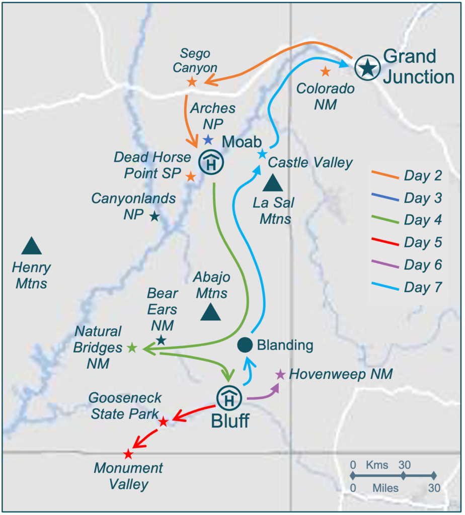 T034 UT Itinerary Map 6 day