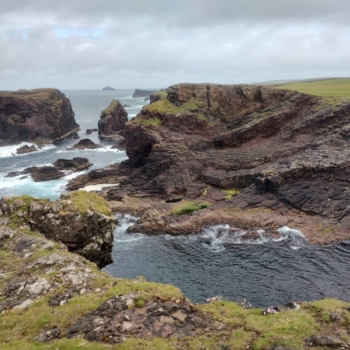 Eshaness cliffs during sunset, Shetland