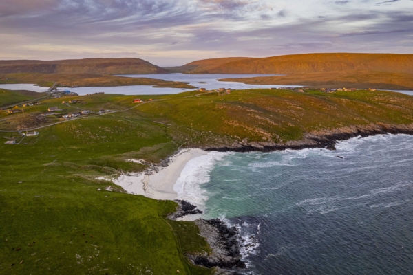 Shetland landscape seen on Shetland and Orkney small group guided tour.