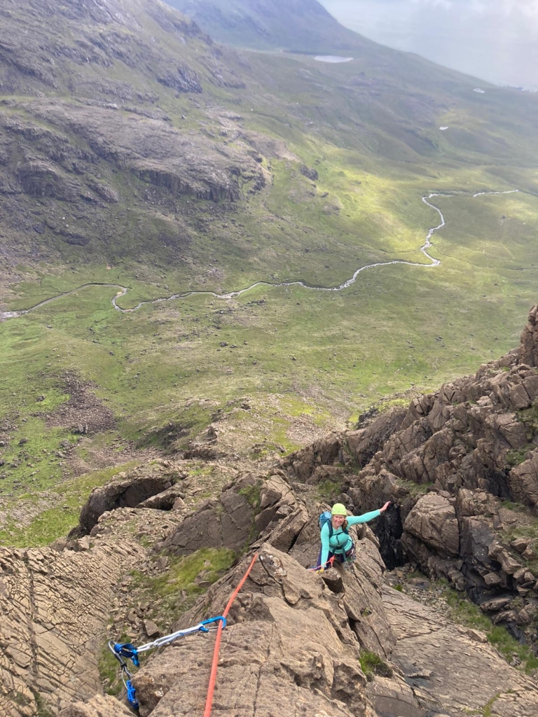 Phoebe Sleath climbing