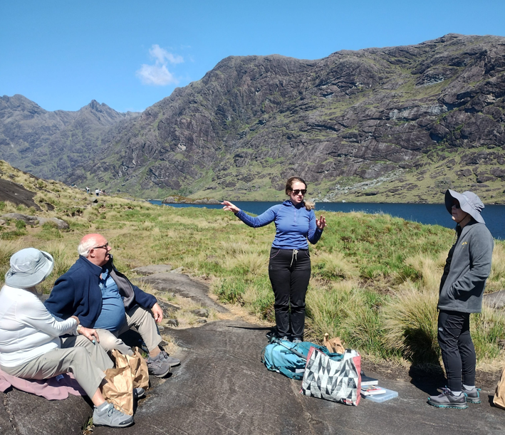 Phoebe Sleath and group on Scotland tour