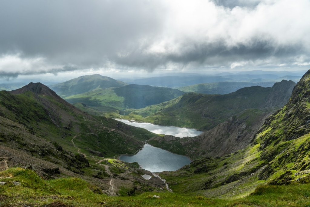 A moody view of Snowdonia National Park